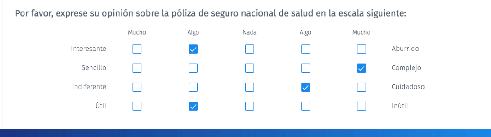 Escala diferencial semântica Escala diferencial semântica