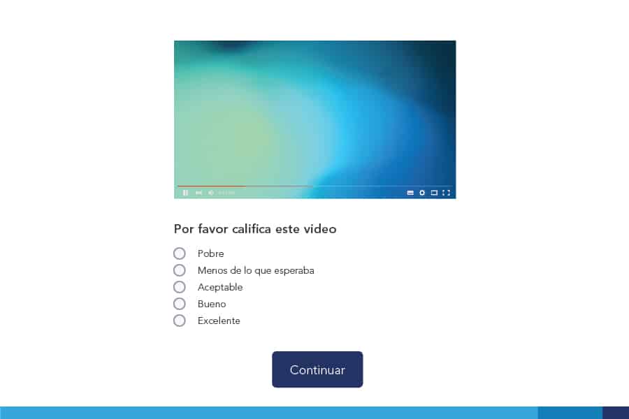 video en pregunta de encuesta