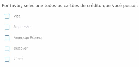 pergunta múltipla escolha