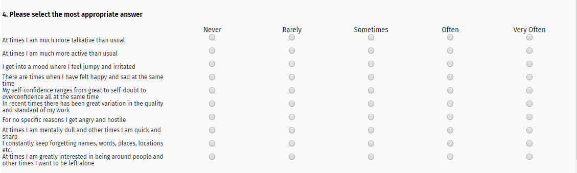 bipolar questionnaire
