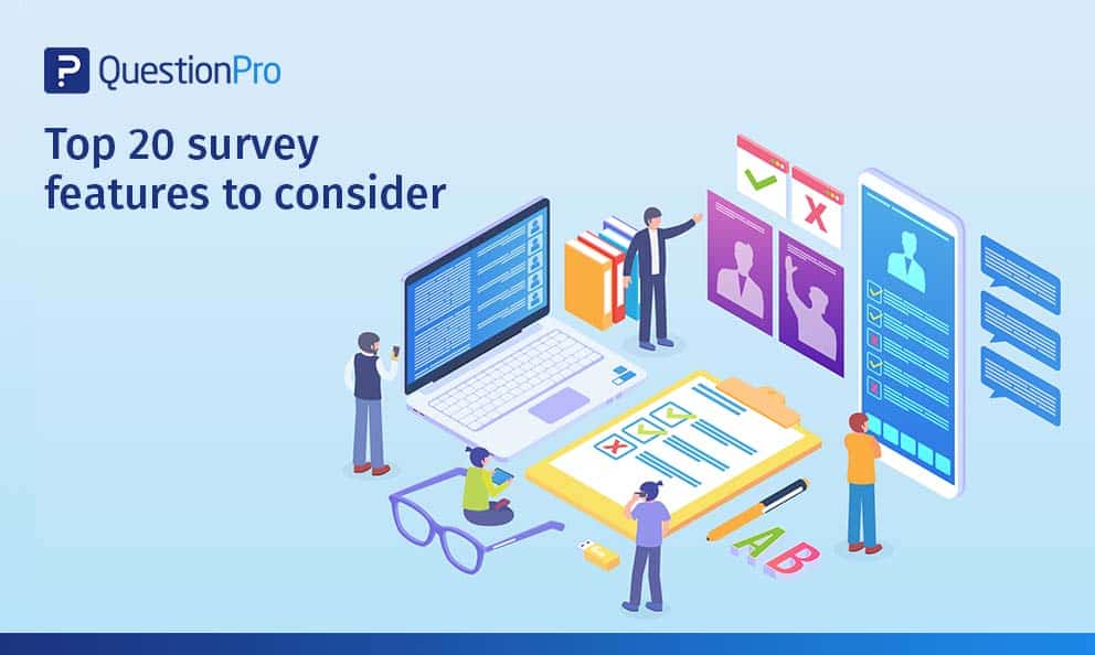 Top 20 survey features