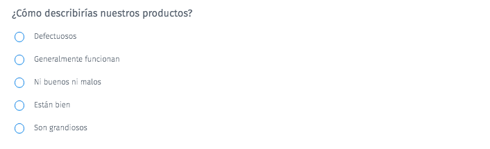 ¿Cómo describirías nuestros productos?