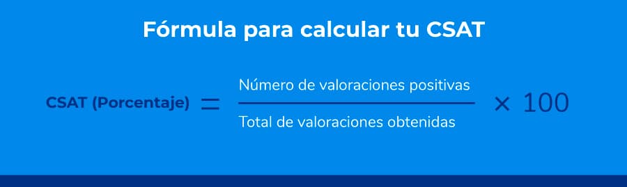 Fórmula de la Puntuación de Satisfacción del Cliente
