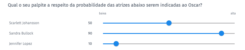 pergunta múltipla escolha deslizante numérico