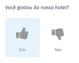 pergunta múltipla escolha curti não curti