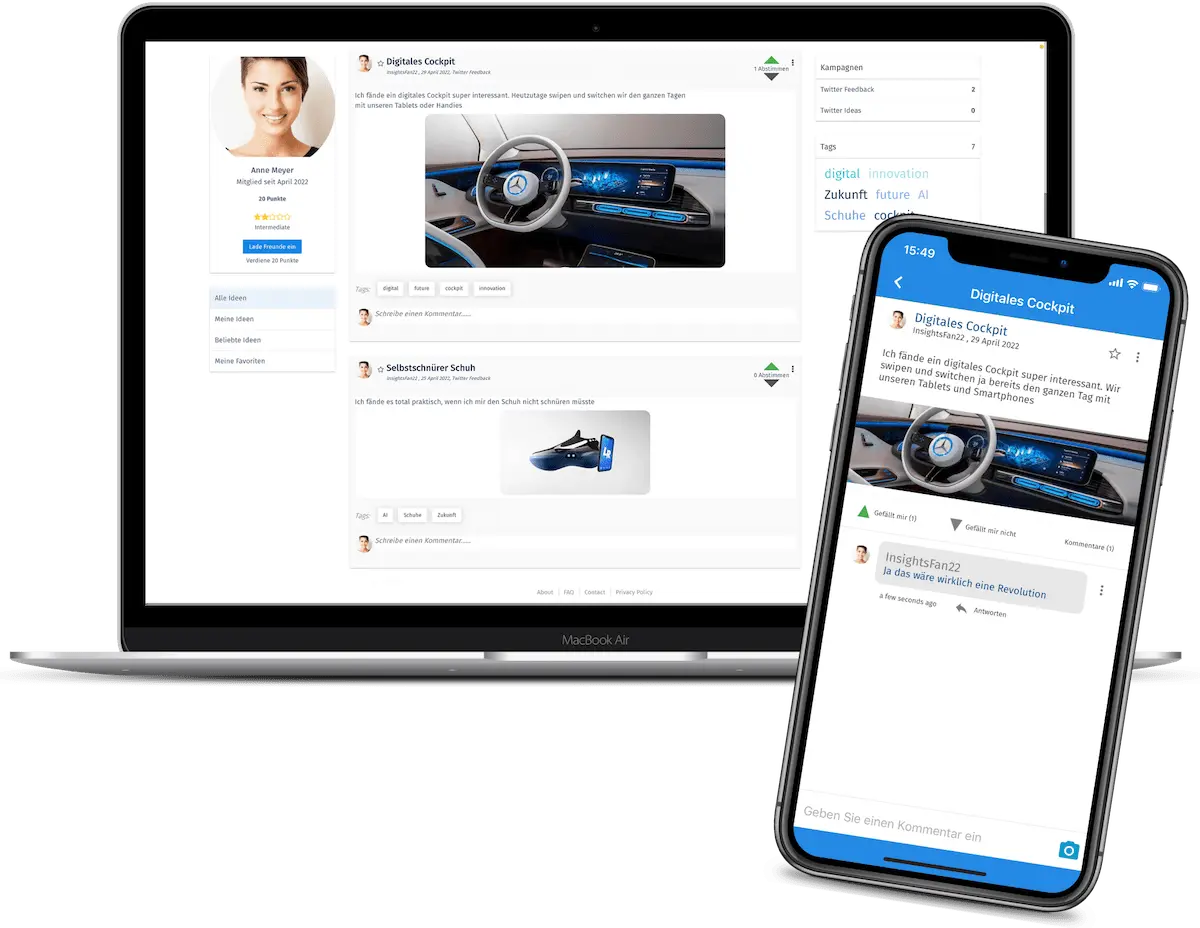 Ideen Board der Community Plattform von QuestionPro Ideen Board der Community Plattform von QuestionPro