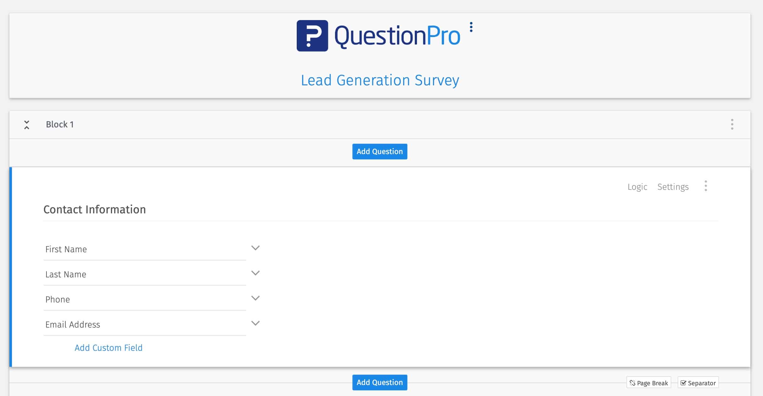 voorbeeld lead generation enquête