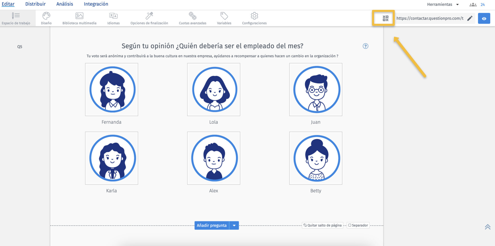 pasos para crear una encuesta por código qr