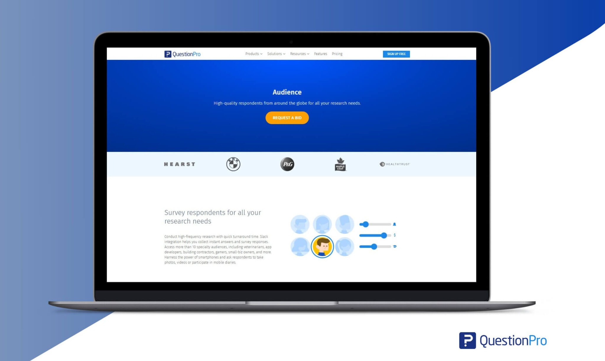 questionpro-Publikumspanel-Forschungsunternehmen