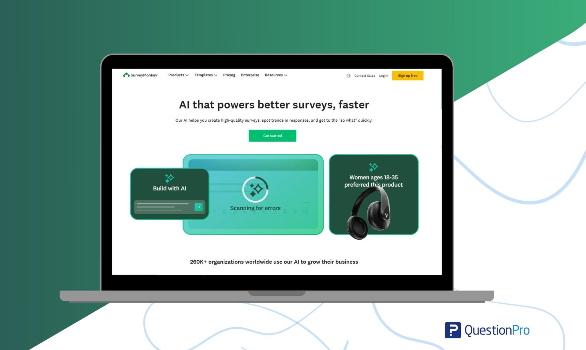 SurveyMonkey für den Entwurf von Umfragen ai tools für die Marktforschung